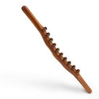 8/20 karoliukų Gua Sha masažo lazdelė karbonizuota mediena Nugaros laužymas Meridian Therapy Wand Raumenis atpalaiduojantis kūno masažo volelis guaša 8 balls/1pc