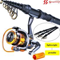Sougayilang anglies pluošto meškerės teleskopinė meškerė M Power Spinning Reel žvejybos reikmenų rinkinys 1.8m-ST1000