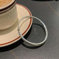 Minimalist Wave Mobius Open Bracelet in S925 Sterling Silver for Women
