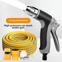 Aukšto slėgio teleskopinis automobilio plovimo antgalis su daugiafunkcine stiprinimo žarna T8 gun + connectors x3 + 5m hose 10m žarnos spalva