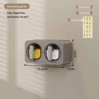 Prie sienos montuojamas virtuvės prieskonių dėžučių rinkinys : Aukščiausios klasės indai druskai, MSG ir prieskoniams Moisture-Proof Compartment