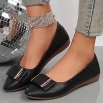 2025 Women Trend Flat New Casual Lightweight Office Dress Shoes Women Baotou Slip on Comfortable Elegant Loafers Shoes for Women 35 juoda