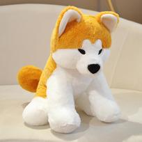 Cute simulation sitting Akita dog doll plush toy puppy dog Shiba Inu doll children's soothing doll 35cm（0.36kg）