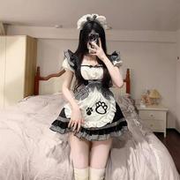 Tarnaitės Cosplay Kostiumas Miela Švelni Mergaitė Anime Lolita Uniforma 2D Anime Vesterniško Stiliaus Suknelė S juoda