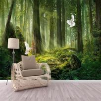 Miško freska, gamtos peizažas, namų dekoravimo sieninė sofa TV valgomojo stalo darbo svetainės fono tapetai 200 cm(W) x 140 cm(H)