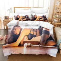 3D Sexy Woman Ass Patalynės komplektas Queen Size Antklodės Užvalkalo Komplektas Lovos Užvalkalas Medvilnė Miegamojo lovos komplektas Antklodės užvalkalas Namų tekstilė EU Single 135x200cm