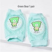Baby Knee Pads - Breathable, Anti-Fall Crawling Set for Infants Learning to Walk (Summer Collection) white