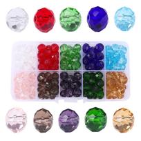 1 rinkinys / dėžutė 4/6/8/10 mm stiklo karoliukai, krištoliniai karoliukai, skirti  pasidaryk pats  priedai papuošalų gamyba 10mm 150pcs