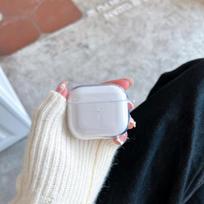 Mielas juokingas ausinių dėklas, skirtas AirPods AirPod 2 3 Case Cartoon skaidrus dangtelis su raktų pakabu Minkštas silikoninis dėklas, skirtas AirPods Pro For AirPods 1 or 2 gryna