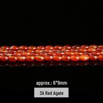 Jingde Jewelry Raudono agato ryžio ir būgnelio karoliukai „pasidaryk pats“ apyrankėms ir papuošalų karoliukų aksesuarai. Size as per product name