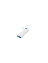 Hyper HyperDrive Flex 4 Port USB-C Hub, White/Blue | HD5201BUGL