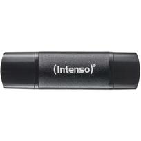 Intenso USB atmintinė 3544492 256GB, USB 3.2 Gen 1, skaitymo greitis 70MB/s, USB Type-A ir Type-C, juoda