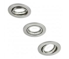 Philips - Komplektas 3x įleidžiamų šviestuvų PERIDOT 1xGU10/7W/230V sidabro spalvos