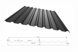 Trapecinis profilis T-18 RAL7016, 0,42 mm, Matt