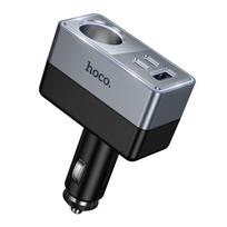 Automobilinis įkroviklis Hoco 1xUSB A + 2xUSB C + 1x cigarečių uždegiklio prievadas PD QC3.0 max 165W/24V Z65A juodas