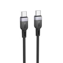 Siliconinis USB C į USB C laidas Hoco 3A 60W 3 m X109 juodas