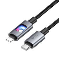 LED Laidas USB C į Lightning Hoco PD 27W 1,2 m U144 juodas