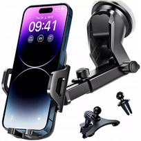 Automobilinis telefono laikiklis tvirtinamas prie stiklo arba prietaisų skydelio