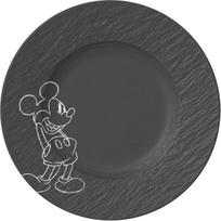 Villeroy & Boch Pusryčių lėkštė Manufacture Rock Mickey Mouse 21,7 cm, juoda