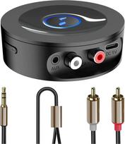 "Bluetooth 5.2 HiFi" imtuvas stereo sistemai, belaidis garso imtuvas stiprintuvui ir garsiakalbiui modifikuoti, RCA RCA ir 3,5 mm AUX, maitinamas iš tinklo be baterijos, HD garso transliacija, mažas vėlavimas