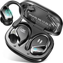 "Bluetooth 5.4" ausinės Sportas, 75 valandų 2026 ausinės belaidis "Bluetooth", "Bass 3.0 HiFi Stereo", IP-X8 vandeniui atsparios belaidės ausinės, 4 ENC triukšmo slopinimo mikrofono ausinės, USB-C ausinės į ausis