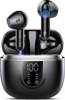 "Bluetooth" ausinės, belaidės "Bluetooth 5.4", "Hi-Fi Sound In-Ear" ausinės su ENC triukšmo slopinimo funkcija, 45 valandų žaidimo trukmė, LED ekranas, IP7 vandeniui atsparios ausinės darbui ir studijoms, juodos spalvos