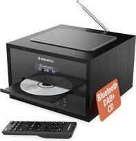 "Bluetooth" DAB+ radijo imtuvas ir CD grotuvas, 40 W kompaktiška sistema su CD namams, integruotas garsiakalbis, LED ekranas, dvigubas žadintuvas, 20 siųstuvų, USB, MP3, AUX, nuotolinio valdymo pultas, Oakcastle DAB400