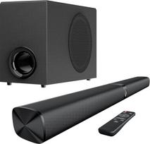 "GarageRock Soundbar" su žemų dažnių garsiakalbiu televizoriui, 110 W namų kino garso sistema su giliais bosais, automatiniu garsumo didinimu ir 3 ekvalaizerio režimais, "Bluetooth 5.3/ARC/Opt/AUX", erdvinio garso sistema televizoriui/kompiuteriui/projekt