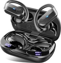 "Ordtop Bluetooth 5.4" sporto ausinės, 70H ausinės "Bluetooth" su 4 triukšmą slopinančiais mikrofonais, 2026 IPX8 vandeniui atsparios ausinės, "HiFi Stereo Deep Bass" belaidės ausinės su ausų kabliukais, LED