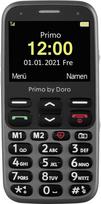 "Primo 368 by Doro" GSM 360084 Mobilusis telefonas su matinių spalvų ekranu, kritimo jutikliu, žibintuvėliu, FM radiju, kalendoriumi, su staline įkrovimo stotele, grafito spalvos