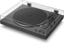 "Sony PS-LX3BT" belaidis "Bluetooth" patefonas su visiškai automatiniu atkūrimu, "Hi-Res Audio" garsu, diržine pavara, įmontuotu "Phono Preamp", 2 greičiais ir dulkių dangteliu - juodas