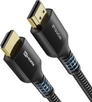 "Stouchi" HDMI 2.1 kabelis 8K 3 m, Ultra HD 48Gbit/s didelės spartos 8K60hz 4K120hz 144Hz 165Hz RTX, DSC eARC Dynamic HDR10 4:4:4: 4 HDCP 2.2 ir 2.3 Dolby, suderinamas su TV/PS5/Xbox, juodas, 1 pakuotė