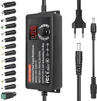 3V-24V universalus maitinimo šaltinio adapteris 3A 72W Reguliuojamas maitinimo šaltinis 100-240V kintamosios srovės transformatorius su skaitmeniniu ekranu ir 14 antgalių, skirtas buitinei elektronikai, nuolatinės srovės varikliui, maks. 3A