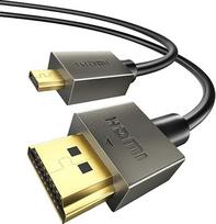 8K HDMI į mikro HDMI kabelį 2 m, 8K@60Hz, 4K mikro HDMI į HDMI kabelį HDR suderinamas su DSLR fotoaparatu, "Raspberry Pi", "GoPro Hero" ir televizoriumi, nešiojamuoju kompiuteriu, kompiuteriu, monitoriumi vaizdo, garso, vaizdo ir srautinio perdavimo tiksl