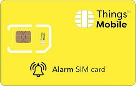 Apsaugos signalizacijos sistemos SIM kortelė "Things Mobile" su pasauline aprėptimi ir kelių operatorių GSM/2G/3G/4G tinklu, be fiksuotų išlaidų, be galiojimo datos ir konkurencingų tarifų, su 10 € kreditu