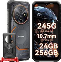Blackview FORT 2 Lauko išmanusis telefonas su "Android 15" be priedų, lauko išmanusis telefonas 245 g/10,7 mm, itin plonas, 24GB+256GB/2TB, MTK G81, 6,56", 90 Hz, 450 nitų, 16 MP AI kamera, IP69K/OTG/NFC/Gemini AI