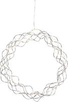 EGLO LED šviesos vainikas, kalėdinė šviesa lange, pagaminta iš chromo vielos ir plastiko, šviečiantis kalėdinis vainikas, gyvenamojo kambario lango dekoracija, šiltos baltos spalvos, skersmuo 30 cm, laido ilgis 350 cm