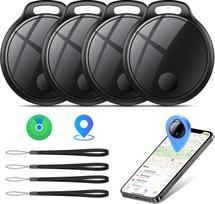 Išmanusis sekimo žymeklis, 4 vnt., raktų ieškiklis, suderinamas su "Apple" programėle "Find My App" (tik "iOS"), IP68 vandeniui atsparus, keičiama baterija, "Bluetooth" raktų ieškiklis bagažui, rankinėms, lagaminams ir piniginei