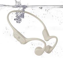 Plaukimo ausinės - "Bone Sound" ausinės "Bluetooth 5.4", IPX8 vandeniui atsparios sportinės ausinės su MP3 režimu, povandeninės atviros ausinės su 32GB atmintimi, lengvos ir saugios fitnesui (abrikosinės spalvos)