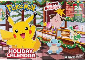 Pokemon PKW4116 2025 m. advento kalendorius - su 16 išskirtinių kovinių figūrėlių (apie 5 cm) ir 8 šventiniais priedais, oficialus Pokemonų kalendorius su 24 staigmenomis
