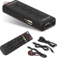 RED OPTICUM T-Box Mini DVB-T2/C skaitmeninis Full HD imtuvas, H.265 HEVC, HDMI, USB 2.0, juodas, su nuotolinio valdymo pultu, IR jutikliu, EPG, teletekstu, PVR funkcija, 115 x 37 x 17 mm