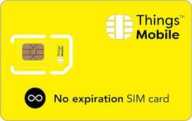 Sim kortelė BE APRAŠO - "Things Mobile" - su pasauline tinklo aprėptimi ir kelių tiekėjų tinklu GSM/2G/3G/4G. Jokių fiksuotų išlaidų ir jokio galiojimo termino. Įskaičiuotas 10 € kreditas