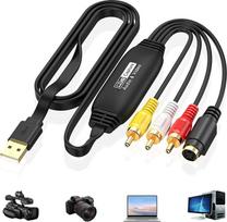 VHS į skaitmeninį keitiklį USB 2.0 Capture Card 1080P vaizdo įrašymo įrenginys konvertuoti VHS AV RCA adapteris VCR DVD į skaitmeninį adapterį USB Video Grabber Vaizdo įrašymo kortelė suderinama su Windows Mac OS