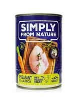 SIMPLY FROM NATURE Šlapias šunų maistas Fazanas su morkomis 400 g