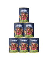 SIMPLY FROM NATURE Šlapias šunų maistas elniena su grikiais 6 x 400 g