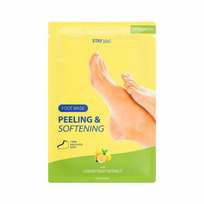 STAY WELL Šveičiamoji pėdų kaukė su citrinomis Peeling - Softening Foot Mask Lemon 1 pora