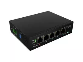 Lanberg komutatorius, lengvosios pramonės, POE, 1xBT, 3xAT, SFP+ETH, DIN, nevaldomas, „Fast Ethernet“