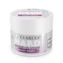 CLARESA_Hard&Easy Builder Gel UV/LED gelis nagų formavimui „Milky White“ 12 g