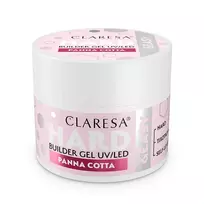CLARESA_Hard&Easy Builder Gel UV/LED formuojantis gelis „Panna Cotta“ 12 g