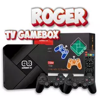 „RoGer TV GameBox G5“ retro žaidimų konsolė su 2 valdikliais / 64GB / 4K / 10 emuliatorių / daugiau nei 30 000 žaidimų